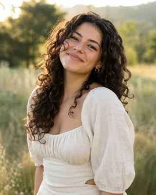 Sample photo: Outdoor senior portrait in afternoon light. Generated stand-in.